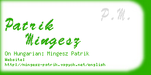 patrik mingesz business card